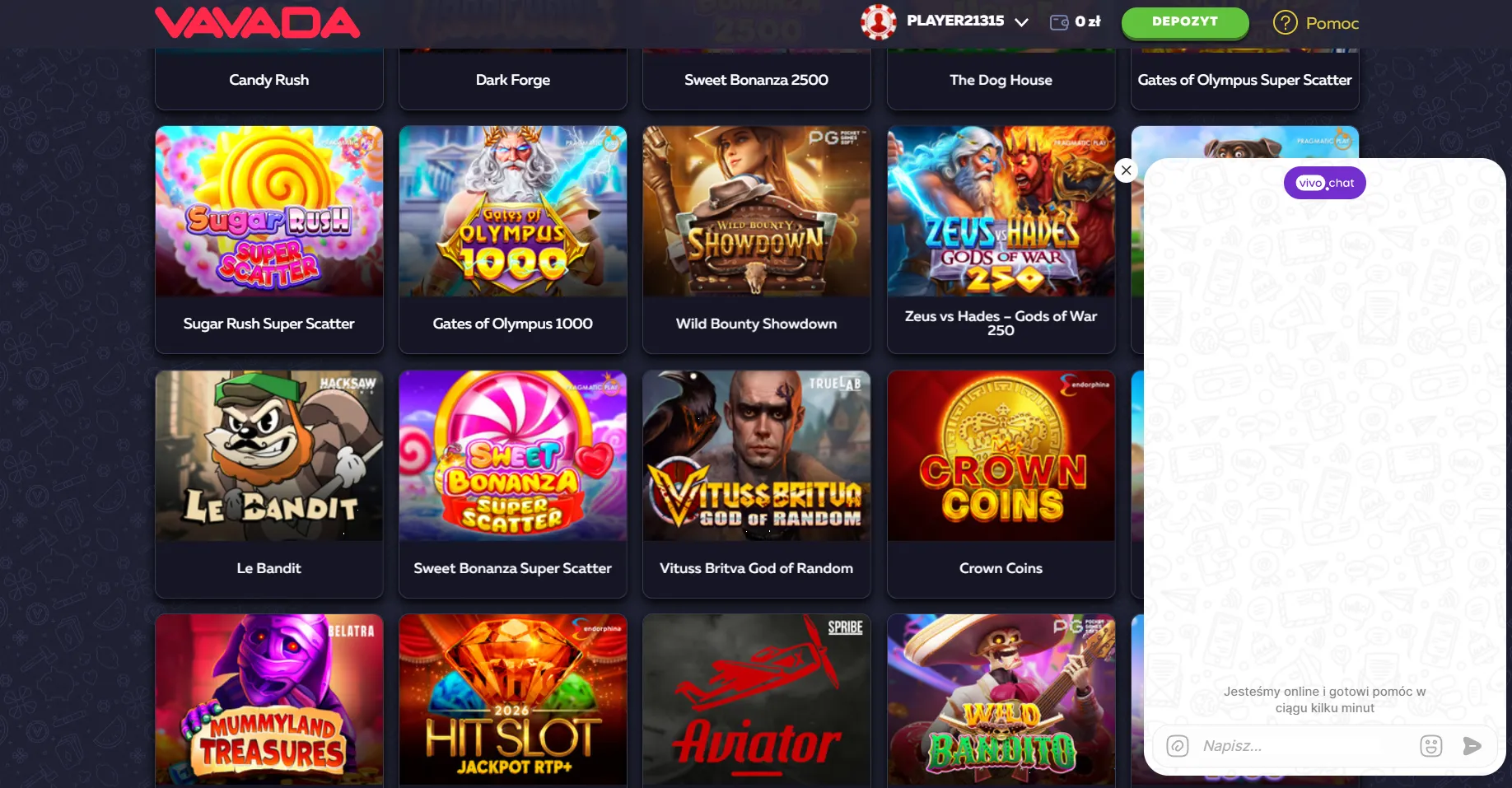 Obsługa klienta w Vavada Casino